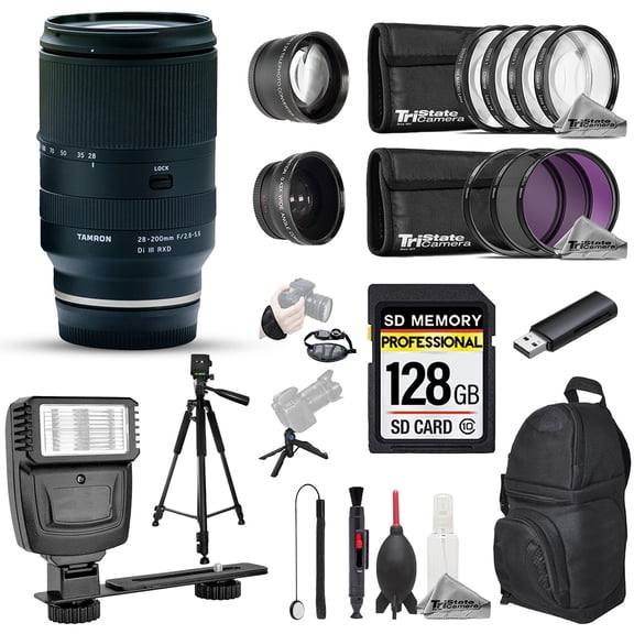 Tamron 28-200mm f/2.8-5.6 Di III RXD Lens - 20pc 128GB Pro Kit (International Version)