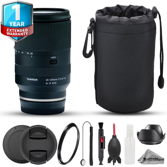 Tamron 28-200mm f/2.8-5.6 Di III RXD Lens - 8pc Starter Kit + 1 Yr Warranty