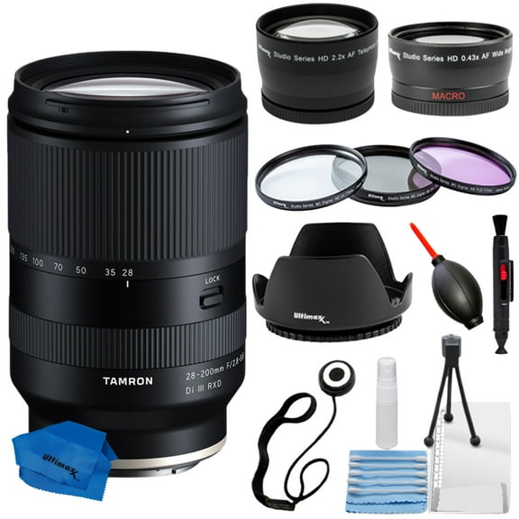 Tamron 28-200mm f/2.8-5.6 Di III RXD Lens for Sony E + Filter Kit Bundle