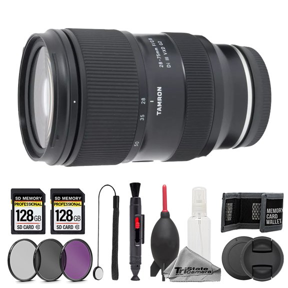 Tamron 28-75mm f/2.8 Di III VXD G2 Lens - 11pc 256GB Memory Care Bundle (International Version)