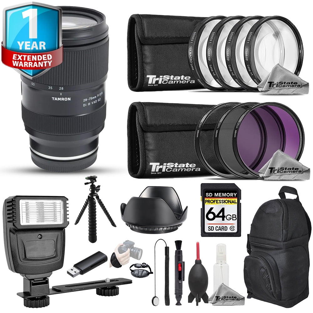 Tamron 28-75mm f/2.8 Di III VXD G2 Lens - 19pc 64GB Pro Bundle+ 1