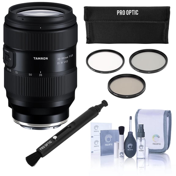 Tamron 35-100mm f/2.8 Di III VXD Lens for Sony E, Bundle with 67mm Filter Kit, Pen Lens Cleaner and Cleaning Kit