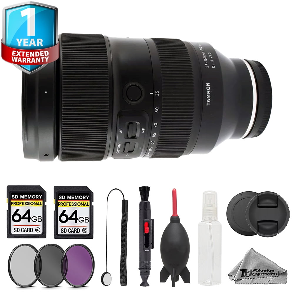 Tamron 35-150mm f/2-2.8 Di III VXD Lens - 10pc 128GB Memory Bundle