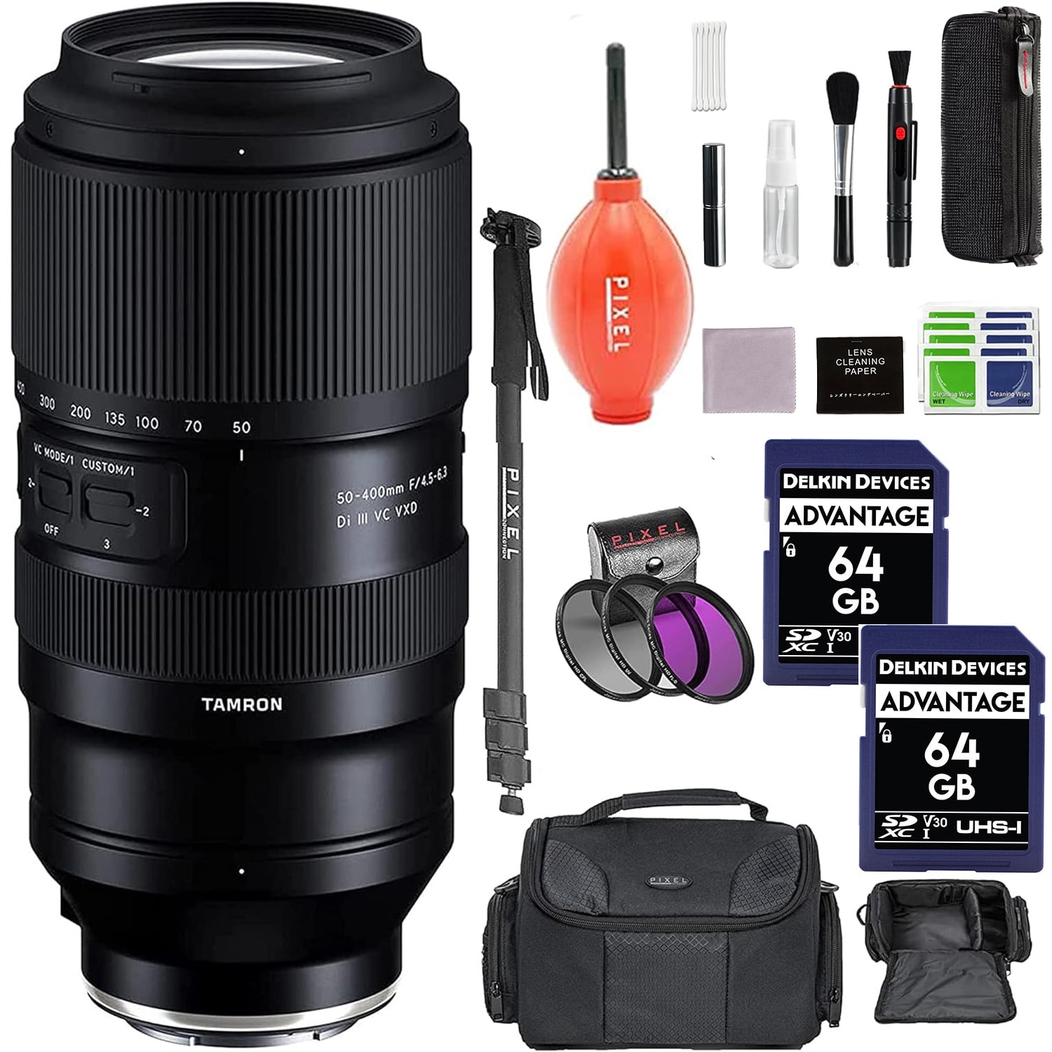 Tamron 50-400mm f/4.5-6.3 Di III VC VXD Lens for Sony E with 