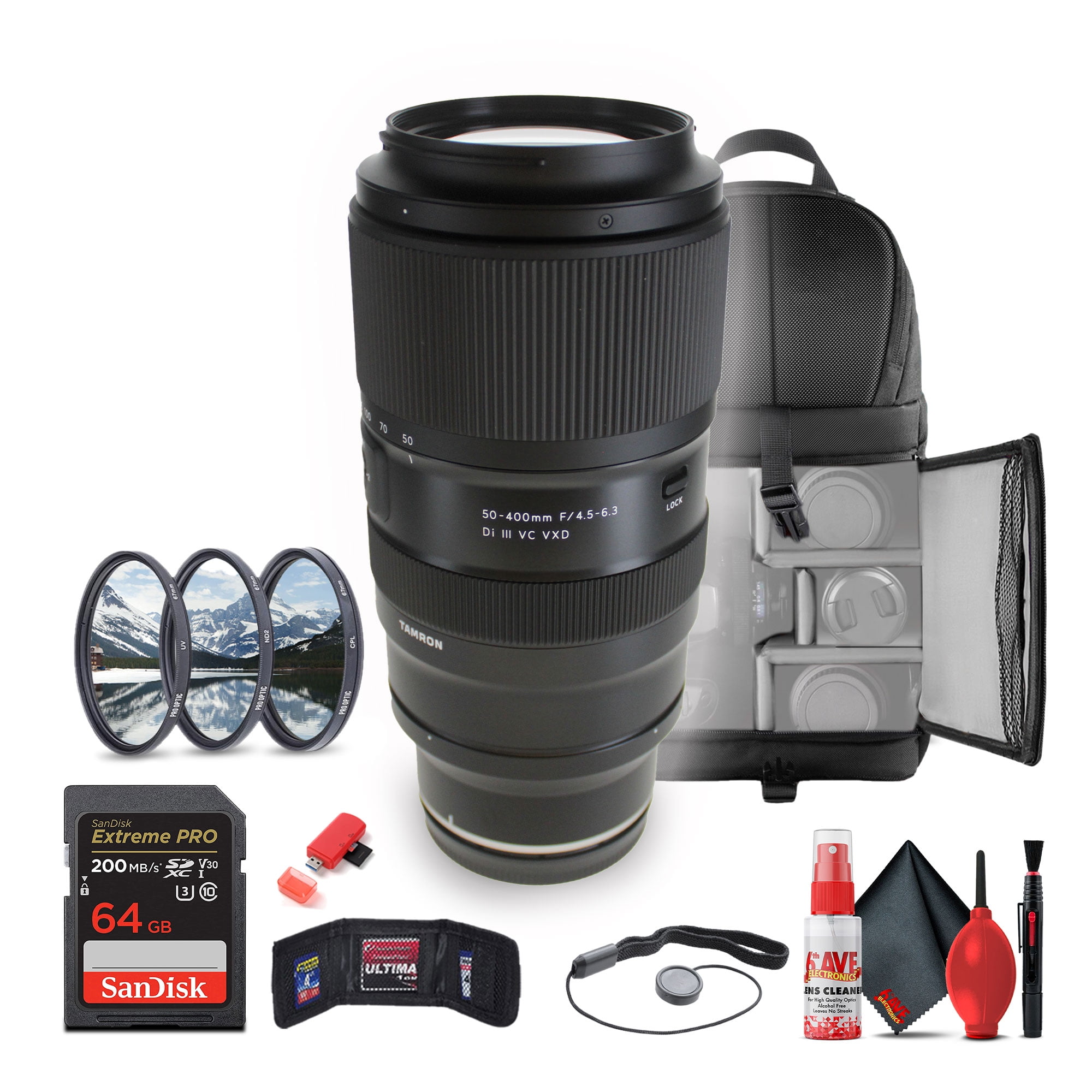 Tamron 50-400mm f/4.5-6.3 Di III VC VXD Lens for Nikon Z Bundle 