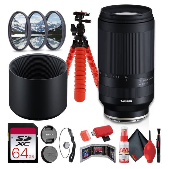 Tamron 70-300mm f/4.5-6.3 Di III RXD Lens for Sony E Bundle