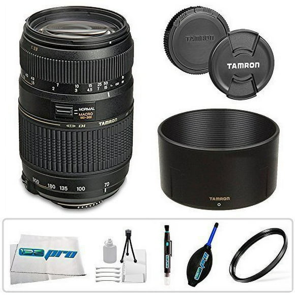 Tamron AF 70-300mm f/4.0-5.6 Di LD Macro Zoom Lens with Built In Motor for Nikon Digital SLR Cameras + I3E Pro Basic Acc