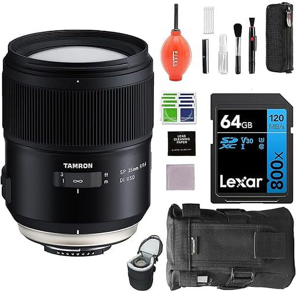 Tamron SP 35mm f/1.4 Di USD Lens for Canon EF with Advanced Accessory and  Travel Bundle | Tamron 6 Year USA Warranty | AFF045C-700 | Tamron SP 35mm 