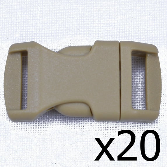 Tan 1/2 Inch Buckle - 20 pack - Great for Paracord