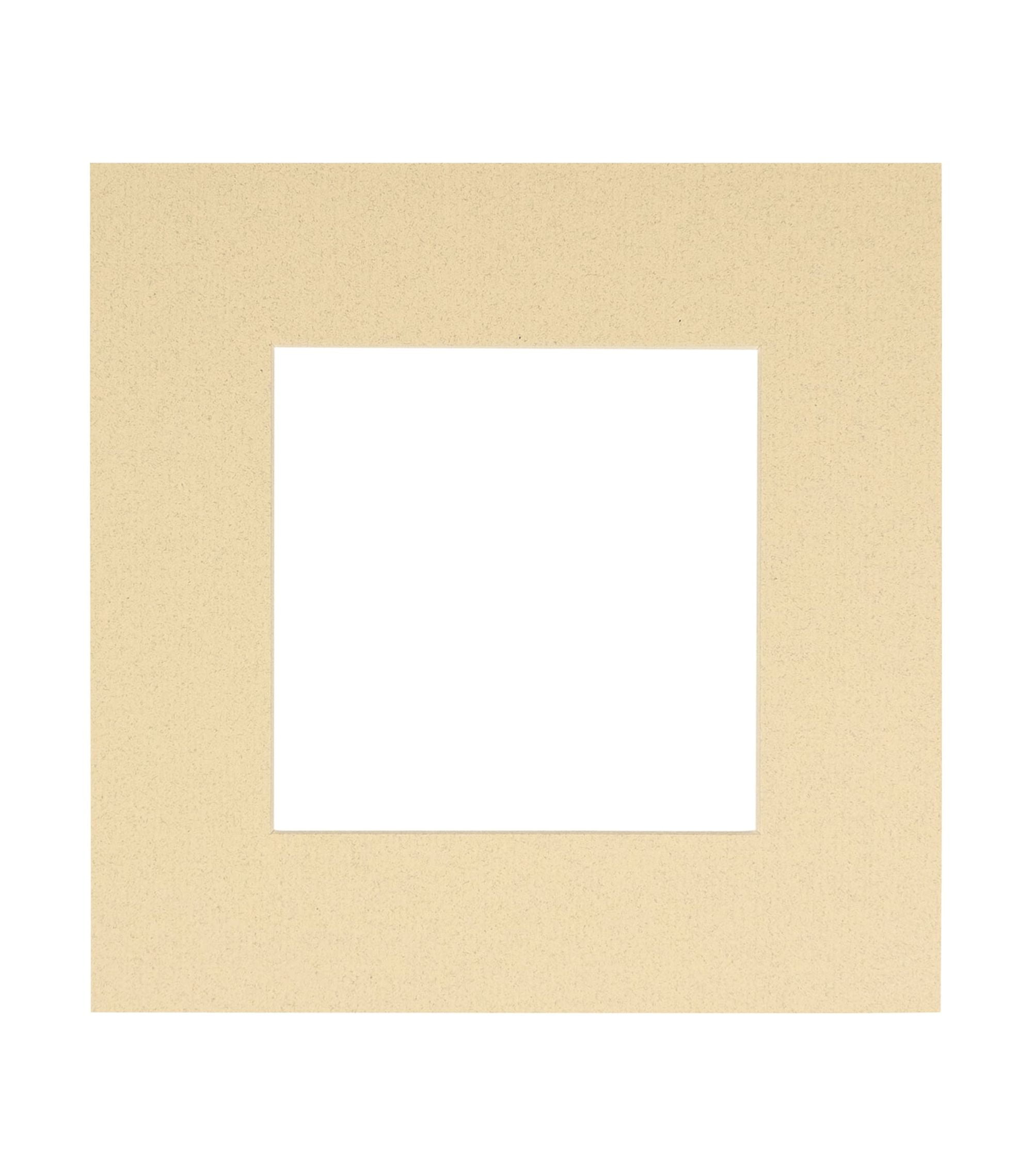 Tan Acid-Free Picture Frame Mat - 11x14 Inch With 8x10 Photo Opening, White Core