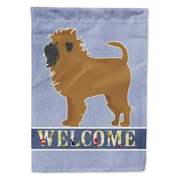Tan Affenpinscher Welcome Flag Canvas House Size