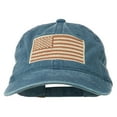 thumbnail image 1 of Tan American Flag Embroidered Washed Cap - Navy OSFM, 1 of 5