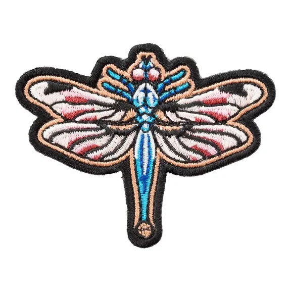 Tan And Blue Dragonfly Patch, Ladies Animal Patches