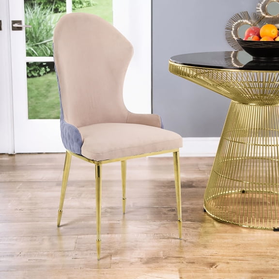 Tan And Gold Dining Chairs Of 2 - Solid Pattern For A Timeless Appeal Lavender Honeycomb Playful Ambience