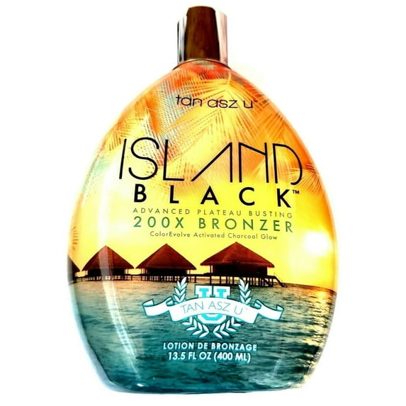 Tan Asz U Island Black 200X Plateau Busting Bronzer Tanning Lotion - 13.5 oz.