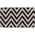 thumbnail image 1 of Tan Black Chevron Metal Novelty License Plate 7" x 4" Motorcycle, 1 of 1