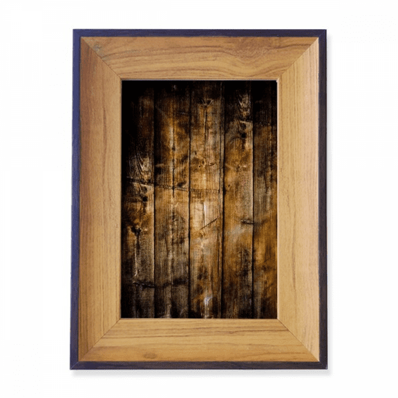 Tan Black Wood Retro Olded Irregular Photo Frame Exhibition Display Art Desktop Painting