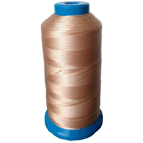 Tan Bonded Nylon Sewing Thread T70 #69 1500 Yard for Outdoor, Upholstery, Leather