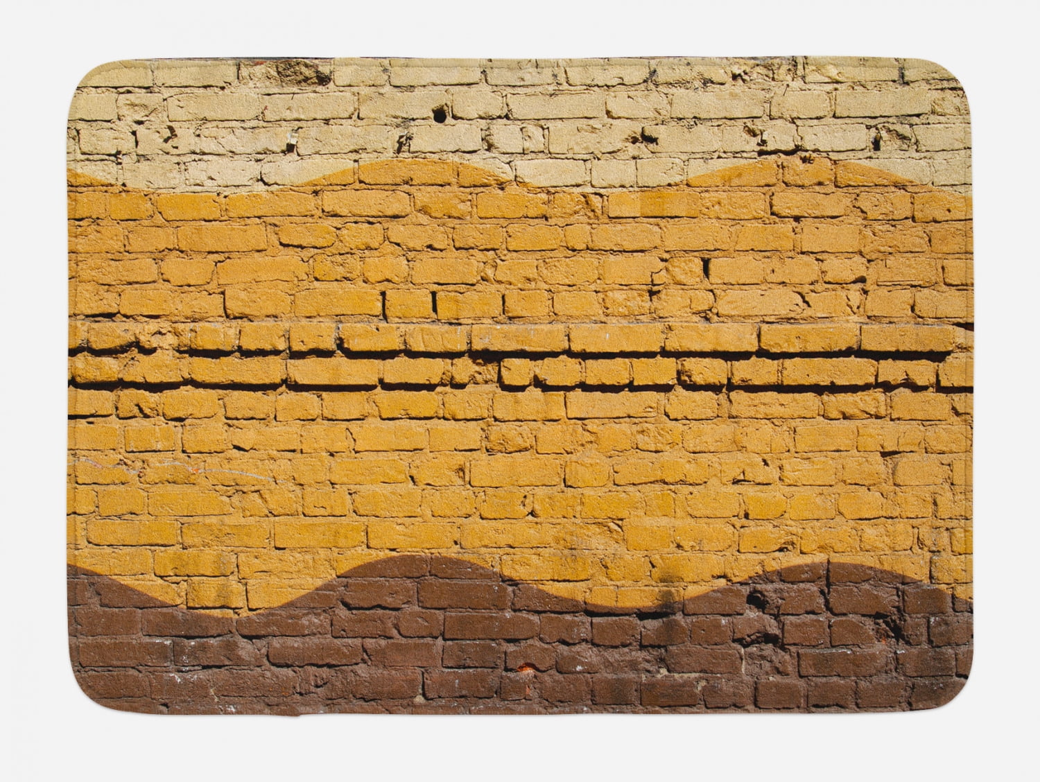 Tan and Brown Bath Mat, Urban Architecture Weathered Old Brick Wall ...
