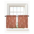 thumbnail image 1 of Tan Brown Botanical Tier Curtains 24 Inch Length,Sheer Curtains for Bedroom Living Room Window Spring Summer Chic Wildflowers Rod Pocket Drapes Kitchen Curtains Small Half Window 27.5"x24" 2 Panels, 1 of 7