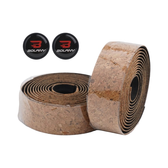 Tan Brown Handlebar Tape for Road Bike Drop Bar, PU and Wood Chip Composite Wrap with Non-Slip Shock Absorption for Racing and Track Cycling Comfort