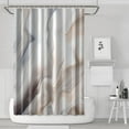 thumbnail image 1 of Tan Brown Marble Shower Curtain Set, Taupe Ombre Fabric Shower Curtain for Bathroom Decor, Modern Abstract Standard Shower Curtain for Bathtub, Luxury Wave Shower Curtain, 72 x 72, 1 of 4