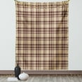 thumbnail image 1 of Tan and Brown Tapestry, Old Fashioned Check Plaid Pattern Scottish Tartan Inspired Geometric Design, Wall Hanging for Bedroom Living Room Dorm Decor, 60W X 80L Inches, Tan Brown, by Ambesonne, 1 of 5