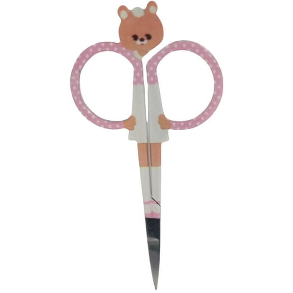 Tan Buddy Bear Embroidery Scissors 3 3/4 Inches