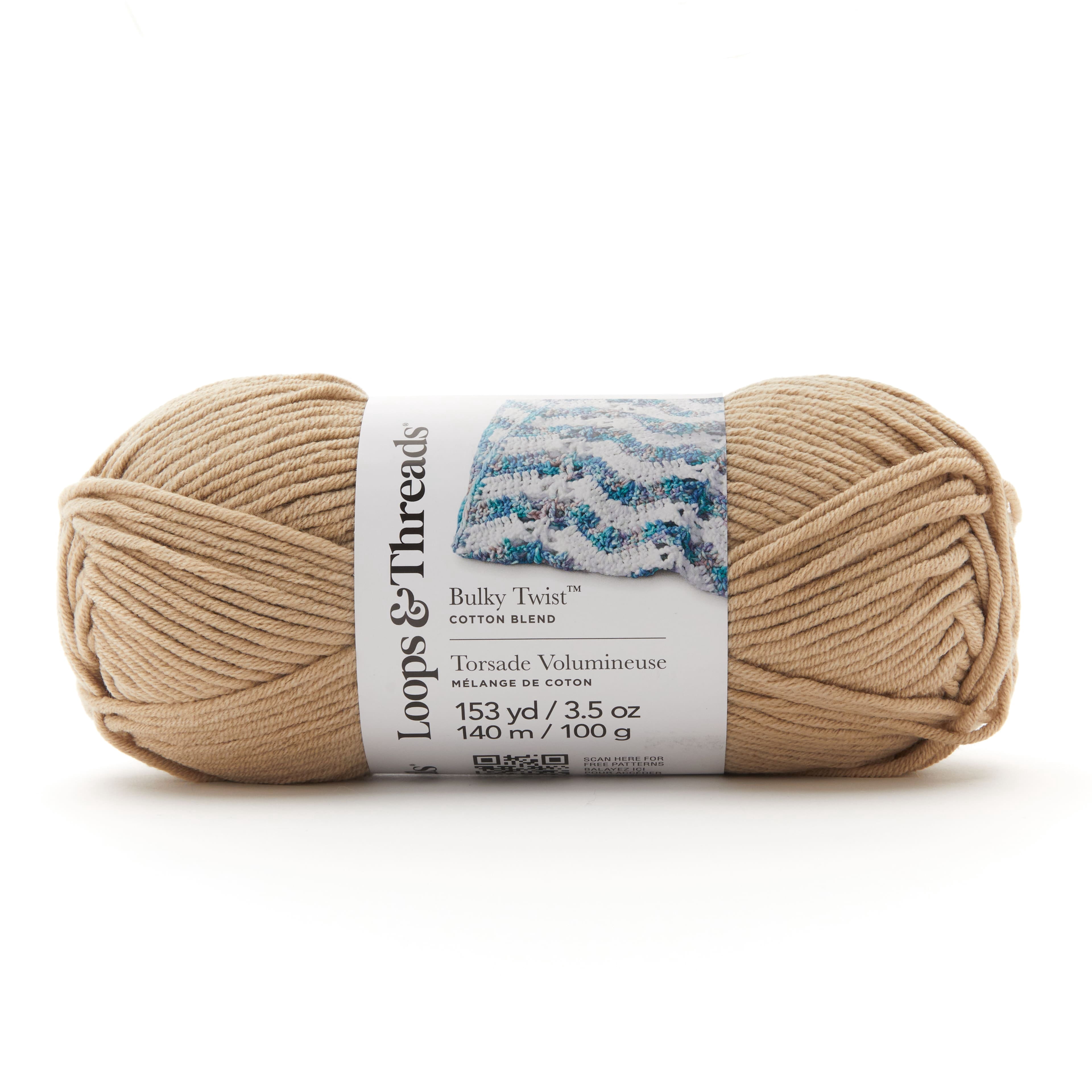 Loops & Threads Tan Bulky Weight Twist Solid Yarn - Bulky Weight Yarn ...