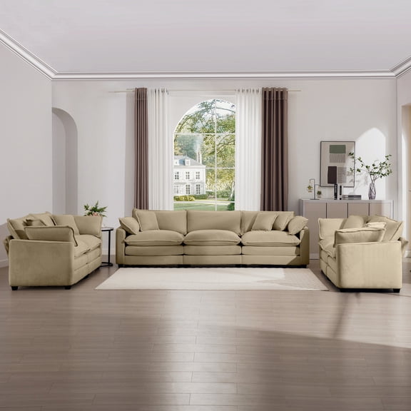 Tan Corduroy - Ergonomic Reclining with Memory Foam - Living Room, Bedroom, Club - Cloud - like Comfort and Stylish Ambiance