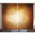 thumbnail image 1 of Ambesonne Tan Curtains 2 Panel Set, Mosaic Form Triangles Pattern, 108" x 84", Brown Pale Brown Tan, 1 of 3