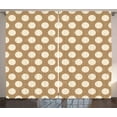 thumbnail image 1 of Ambesonne Tan Curtains 2 Panel Set, Big Polka Dots Grungy Old, 108" x 90", Tan Cream, 1 of 3