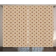 thumbnail image 1 of Ambesonne Tan Curtains 2 Panel Set, Classic Retro Polka Dots, 108" x 108", Brown Pale Coffee Tan, 1 of 3