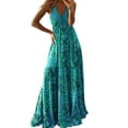 thumbnail image 1 of Tan Dress for Women Summer Dresses Casual Midi Midi Dress with Slit Women V Neck Dress Sling Floral Long Dress Another Store Dress Coral Dresses for plus Size Women Dress for Women Petite Casual, 1 of 3