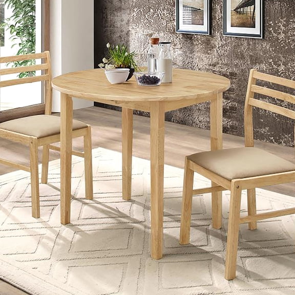 Tan Fabric Seats - Drop Leaf Table - Dining Occasion - Adds Comfort and Style