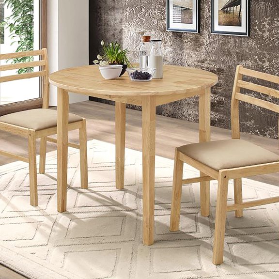 Tan Fabric Seats - Drop Leaf Table - Dining Occasion - Adds Comfort and Style