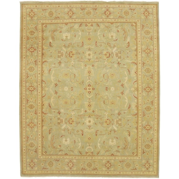 Tan Floral 8X10 Transitional Oriental Rug