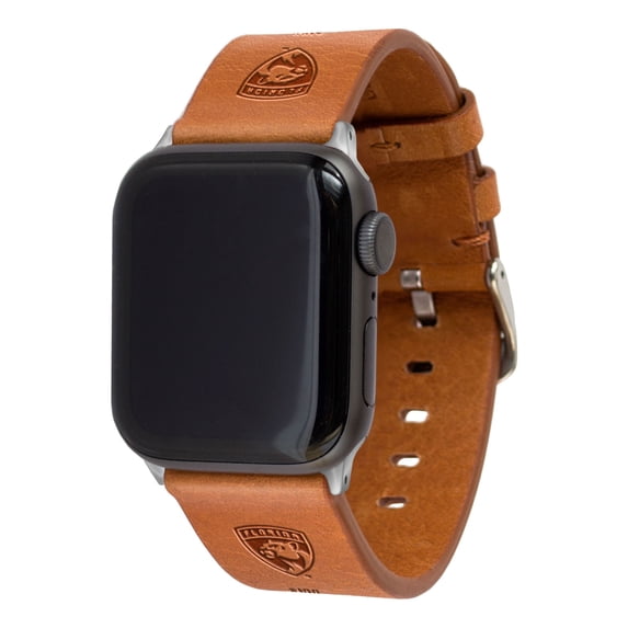 Tan Florida Panthers Leather Apple Watch Band