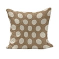 thumbnail image 1 of Tan Fluffy Throw Pillow Cushion Cover, Big Polka Dots on Grunge Backdrop Off White Shabby Simple Old Fashioned Distressed Retro, Decorative Square Pillow Case, 18" x 18", Tan Cream, by Ambesonne, 1 of 5