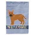 thumbnail image 1 of Tan French Bulldog Pit Bull Mix Welcome Garden Flag, 1 of 2