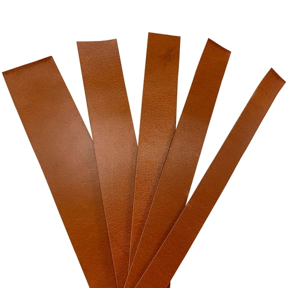 Tan Full Grain Buffalo Leather Strips 8/9 ounce (25mm)