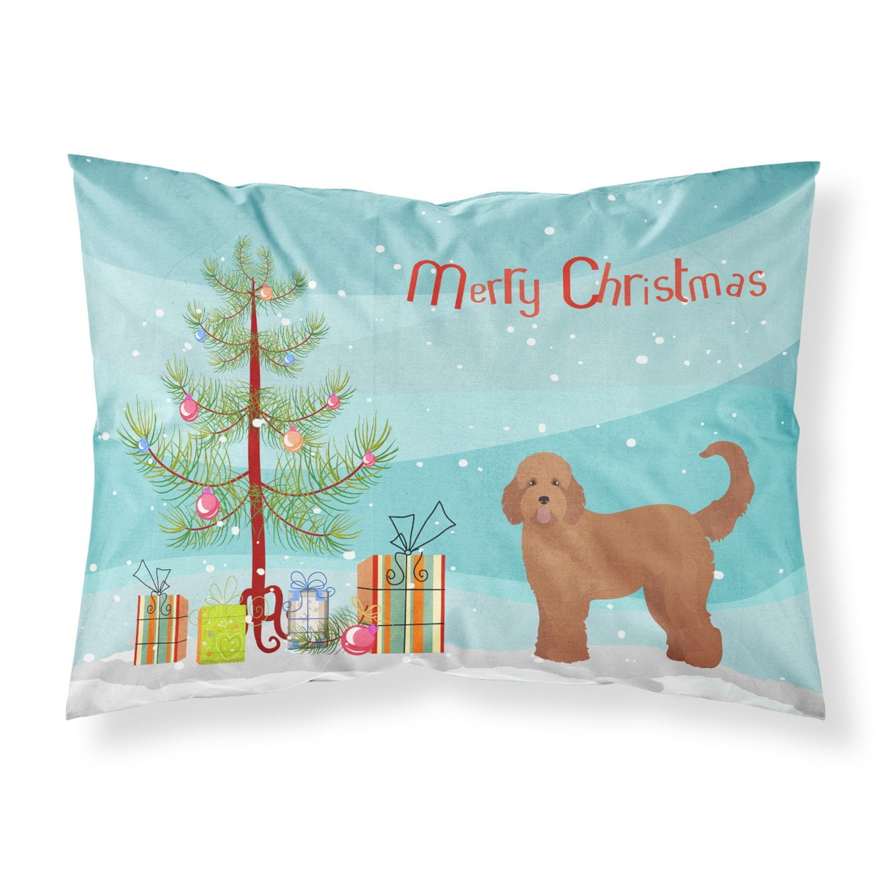 Goldendoodle christmas pillow hotsell