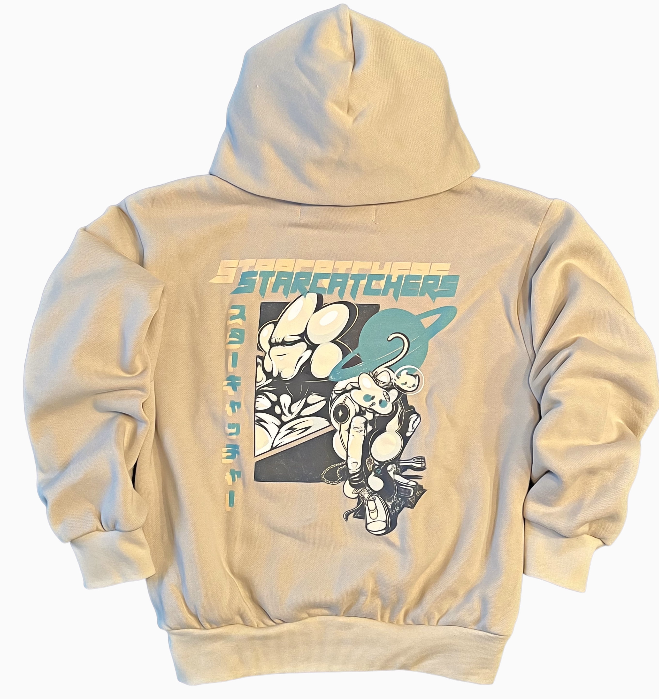 Tan Hoodie Graphic Hoodie Size Large High Quality Pullover New