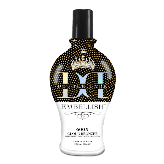 Tan Inc Double Dark Embellish 600x Cloud Bronzer Tanning Lotion 7.5oz