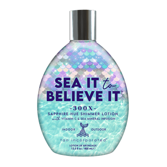 Tan Inc Sea It to Believe It 300x Sapphire Hue Shimmer Indoor/Outdoor Tanning Lotion 13.5oz