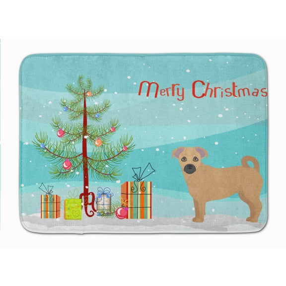 Tan Jug Christmas Tree Machine Washable Memory Foam Mat