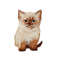 thumbnail image 1 of Tan Kitty Cat, Siamese Kitten, Pets, Animals, Embroidered, Iron On Patch, 1 of 6