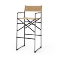 thumbnail image 1 of Tan Leather Director's Chair Bar Stool, 1 of 9