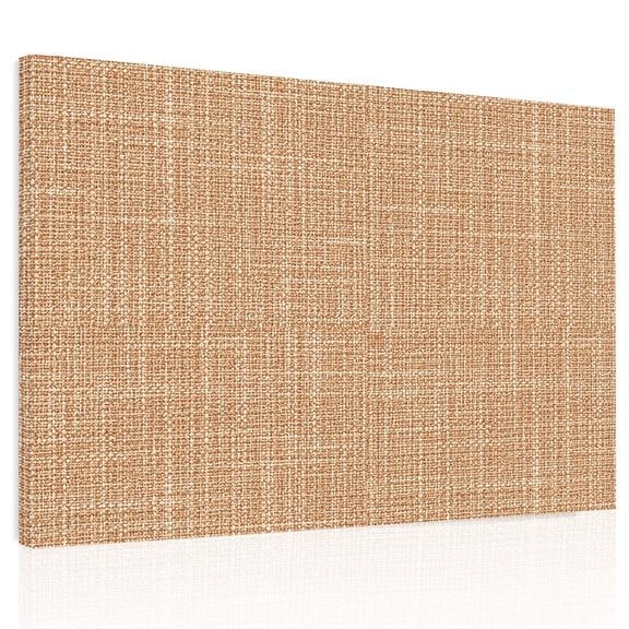 Tan Linen Canvas Print Wall Art, Rustic Boho Natural Sand Fiber Wall Decor Framed Artwork Paintings Pictures for Living Room Bedroom Stretched Ready to Hang, 24" x 32"
