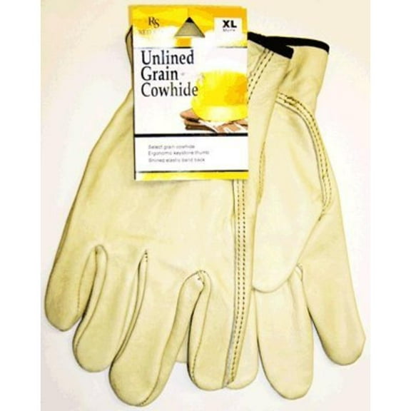 Tan Medium Grain Cowhide Leather Driver's Gloves, Keystone Thumb, Uncoated
